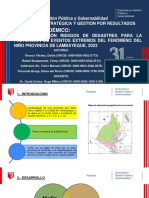 Plan de Gestión Riesgos de Desastres para La Prevención de Eventos Extremos Del Fenómeno Del Niño Provincia de Lambayeque, 2023
