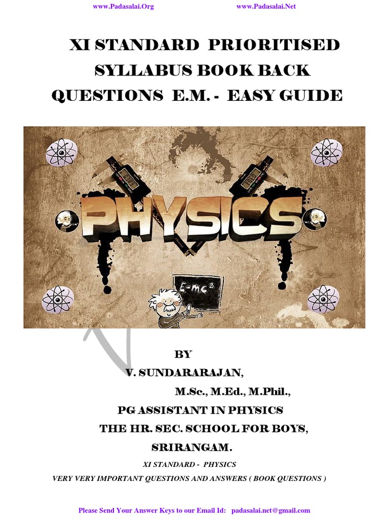 Class 11 Physics Book Back Questions | PDF | Acceleration | Euclidean ...