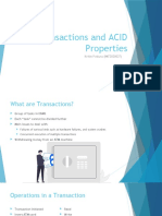 Transactions and ACID Properties