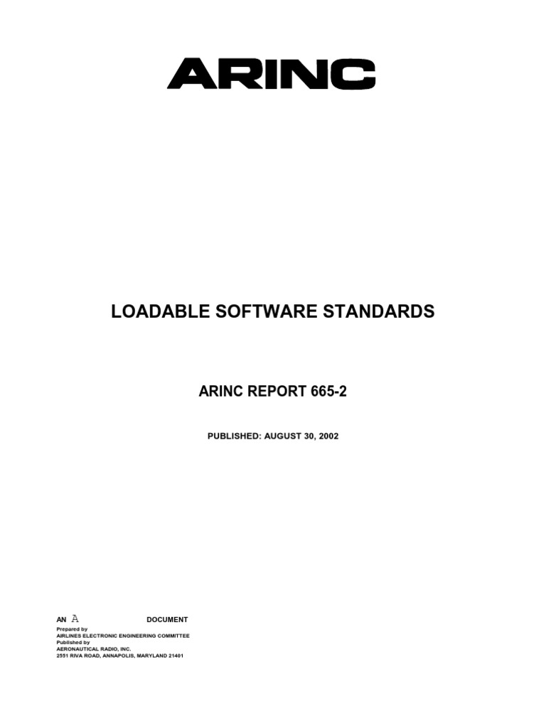 ARINC 665-2 Loadable SW Standards | PDF | File Format | Computer File