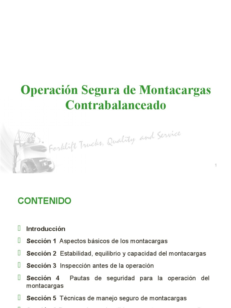 Seguridad en la Operación de Montacargas | PDF | Máquina elevadora ...