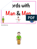 Flashcards Words With Man Men