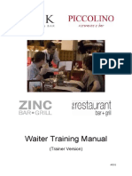 Waiter Training Manual Trainer Version Ircv1