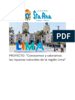 PROYECTO - Conocemos y Valoramos Las Riquezas Naturales de La Región Lima