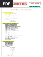 Microsoft SQL Server Database Administration