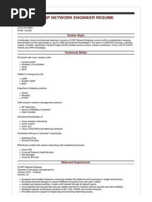 CCNP+Network+Engineer+Resume