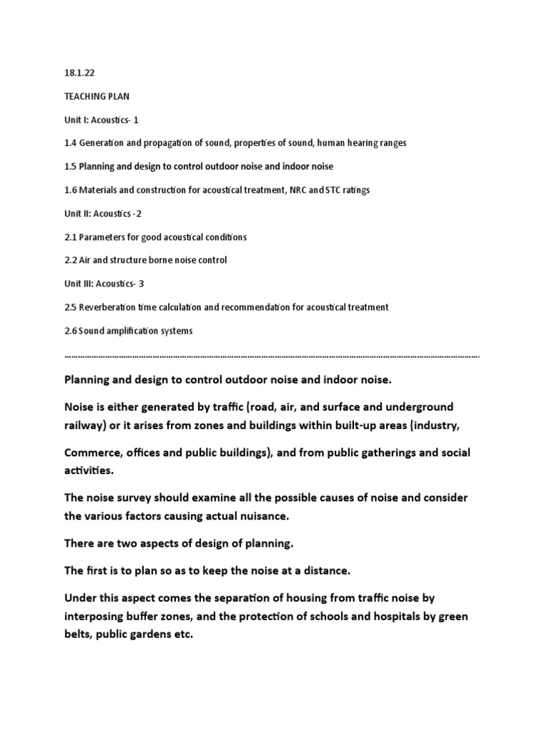 Acoustics: Noise Control in Buildings | PDF | Acoustics | Sound