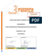 PC-SIG-RHM-02 - 06 Apoyo Comunitario Responsabilidad Social Empresarial