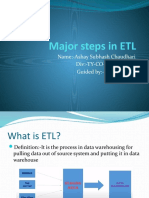 Major Steps in ETL
