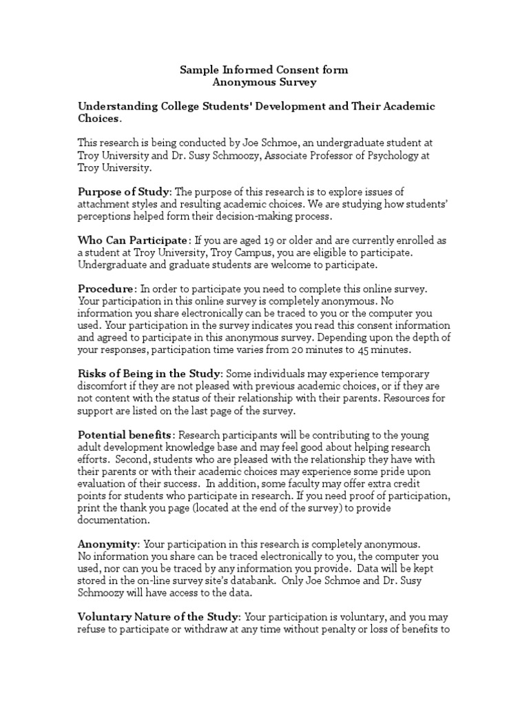 Anonymous survey informed consent download free pdf informed