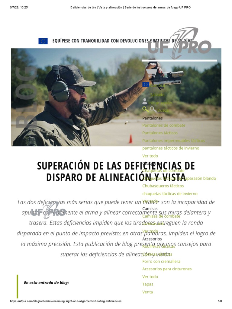 Deficiencias de Tiro Vista y Alineación Serie de Instructores de