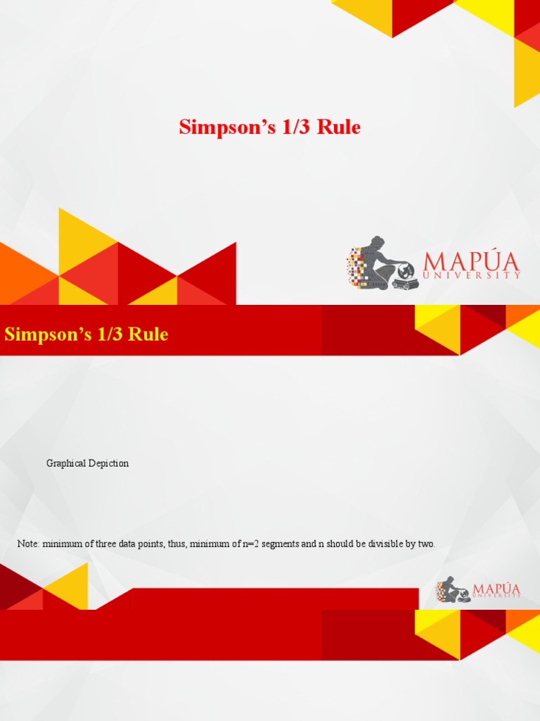 Part 13 1 3 simpson rule pdf applied mathematics algorithms