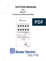 Instruction Manual: FOR BE1-87T Transformer Differential Relay