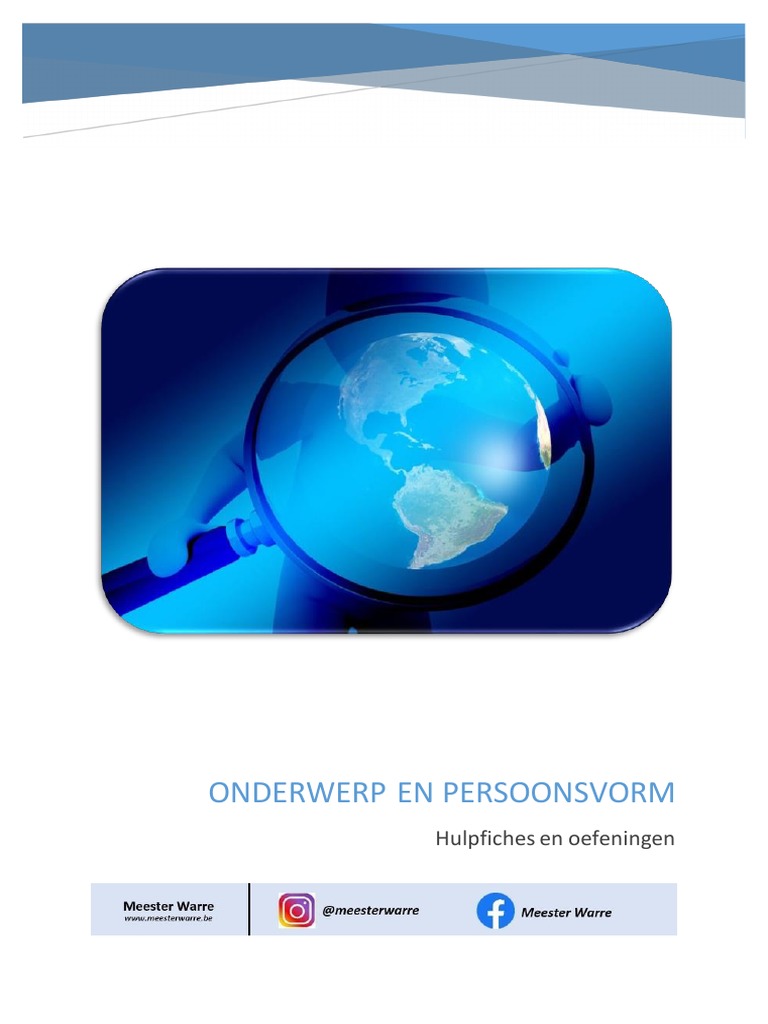 Onderwerp en Persoonsvorm | PDF