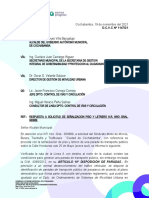 CITE0000 Solicitud Señalizacion y Parada Calle Honduras y 25 de Mayosolicitud de La Federacion de Transporte (Queja Ampliacion de Parqueos Tarifados)