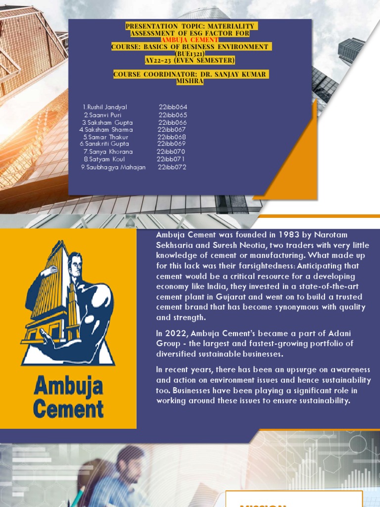 Ambuja Cement PDF Sustainability Procurement