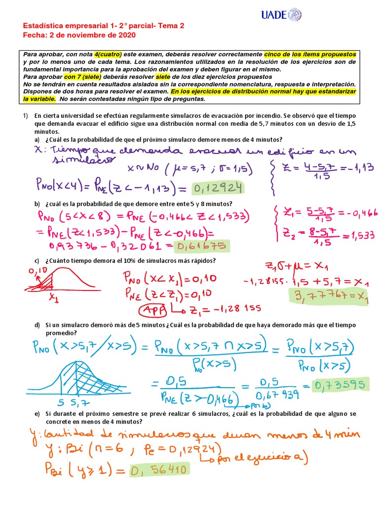 Estadistica Empresarial Segundo Parcial RESUELTO | PDF | Crecimiento ...