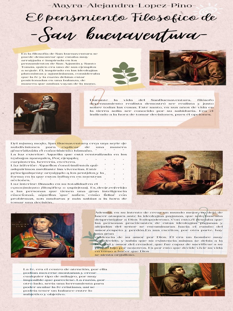 Infografía San Buenaventura PDF Amor Fe