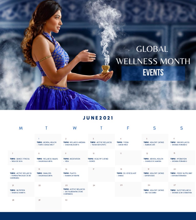 Global Wellness Month Events 2021 | PDF | Life Skills | Food And Drink