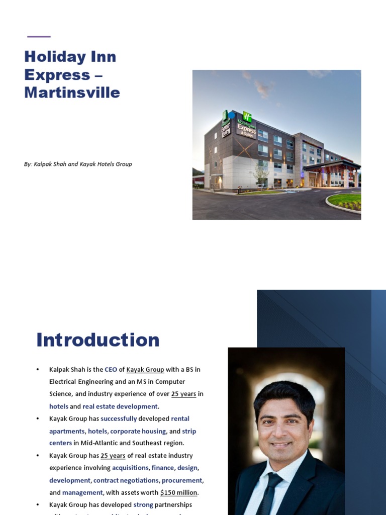 Holiday Inn Express Martinsville Presentation Updated PDF Taxes