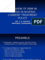 Overview of Role Back Malaria in Nigeria Current Treatment