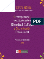 Percepciones y Actitudes Sobre Diversidad Cultural y Discriminacion Etnico Racial