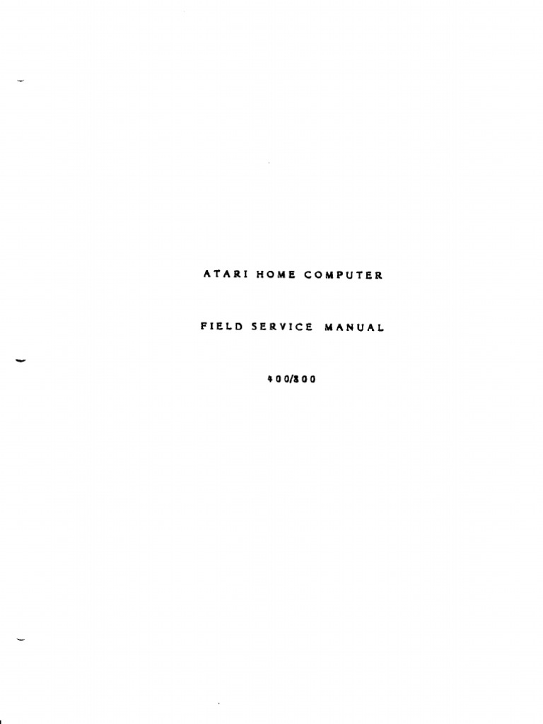 Atari 800 Service Manual | PDF