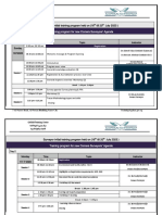 Initial Training Program Agenda