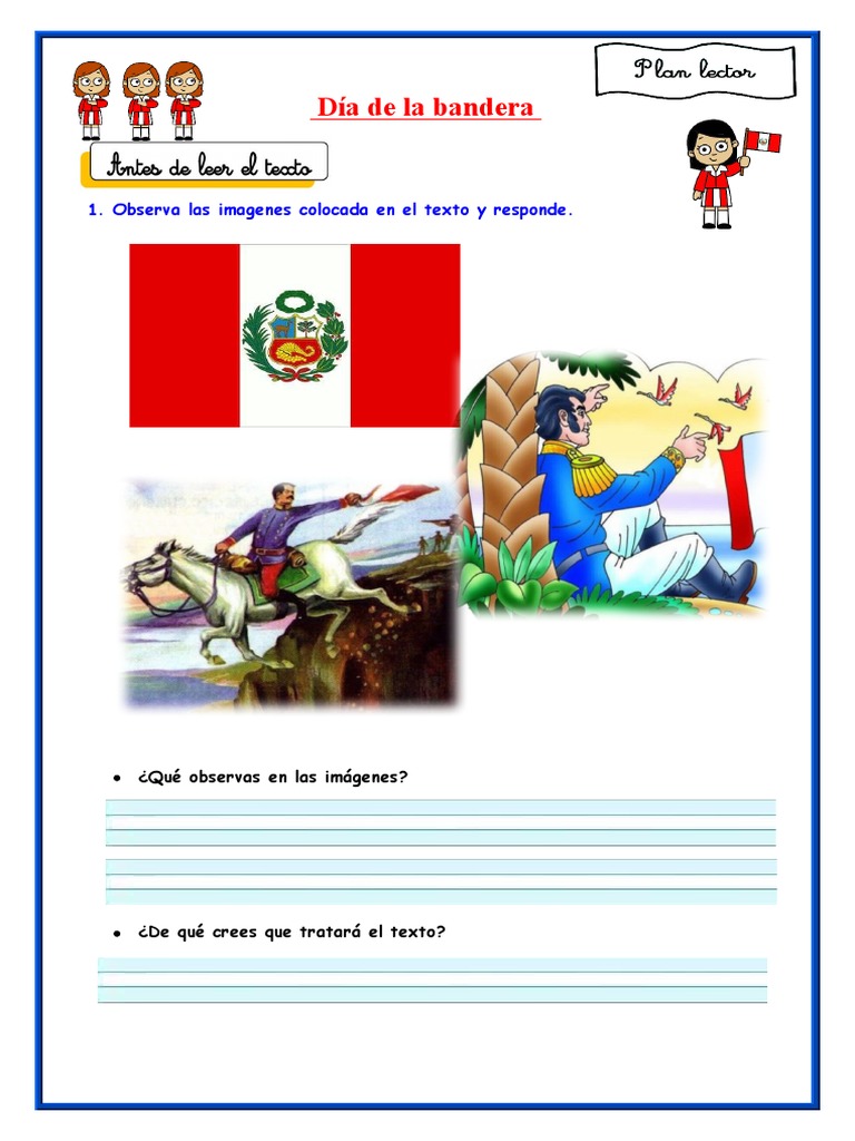 E4 S3 Ficha D4 Plan Lector Día de La Bandera | PDF