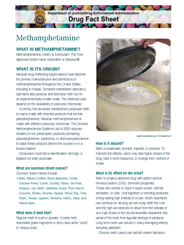 Printable Drug Fact Sheets