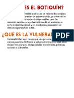 El Plan de Acción, El Botiquín y La Vulnerabilidad