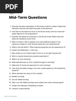 Mid-Term Questions