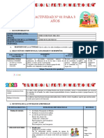 Actividades 3 Años 18va Semana 10 Al 14 de Julio