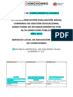 Formato Informes de Cumplimiento y Avance CGE ADP - Informe Diretora