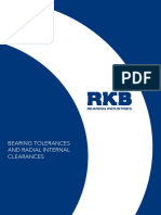 RKB Bearing Tolerances and Radial Internal Clearances