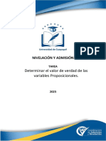 Determinar El Valor de Verdad de Las Variables Proposicionales