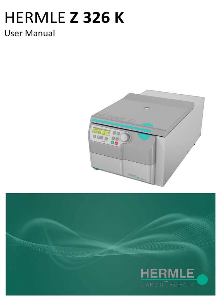 Centrifuge HERMLE Z326K V2.21 Eng PDF Centrifuge Dangerous Goods