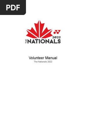 2022 YONEX National Badminton Championships - Volunteer Manual.docx