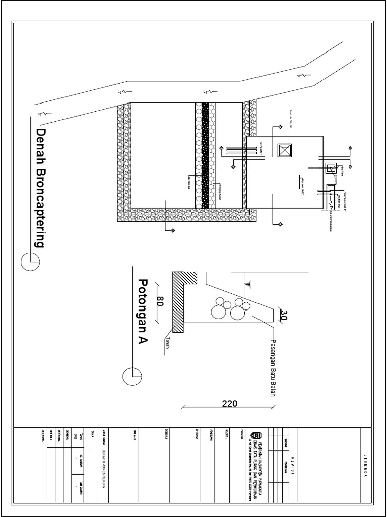 Denah dan Desain Broncaptering | PDF