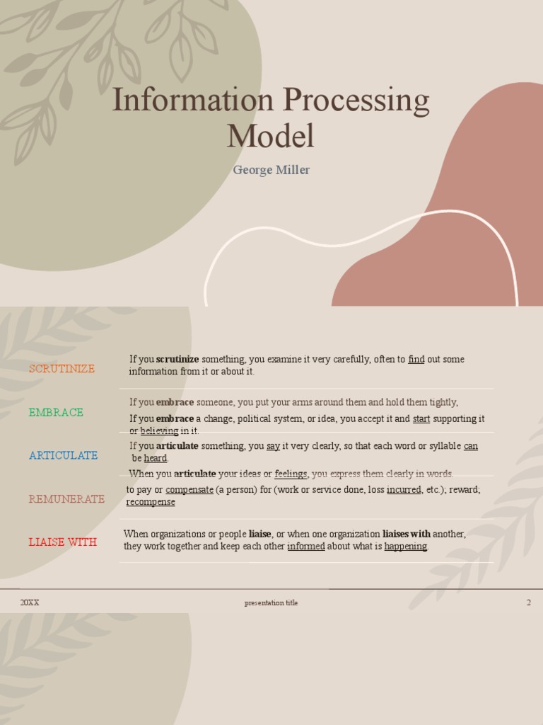Information Processing Model | PDF | Cognitive Psychology | Mental ...