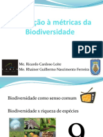 Introdução à métricas da Biodiversidade_Aula Teórica