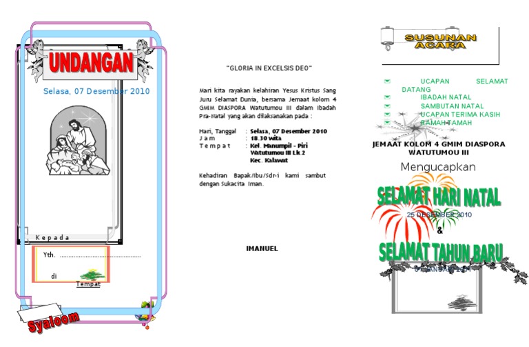 Undangan Natal Kolom 28