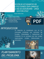 La Deserción de Estudiantes en Cursos de Postgrado (Diplomados) de La Facultad de Agronomía - Umsa Gestión 2022