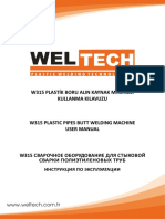 Weltech - W315 Plastic Pipes Butt Welding - User Manual