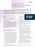 Risk of Eye Damage During Anaesthesia