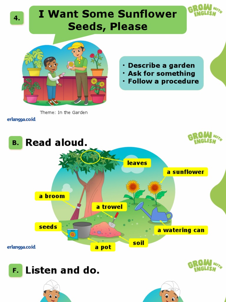 Garden Activities and Sunflower Seeds | PDF | Language Arts ...