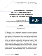 The Impact of Financial Literacy and Risk Perceptions On Investment Decisions For Millennial Generations in The City of Denpasar, Indonesia