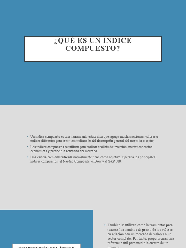 ¿Qué es un índice compuesto? | PDF