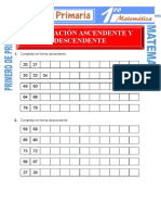 Numeración Ascendente y Descendente para Primero de Primaria