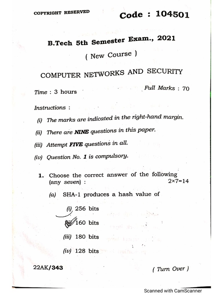 Computer Network and Security | PDF